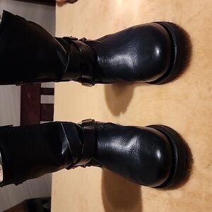 Frye Black Combat & Moto Boots
